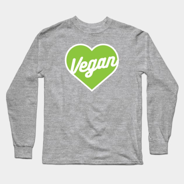 Vegan Heart Shirt Long Sleeve T-Shirt by glutenfreegear